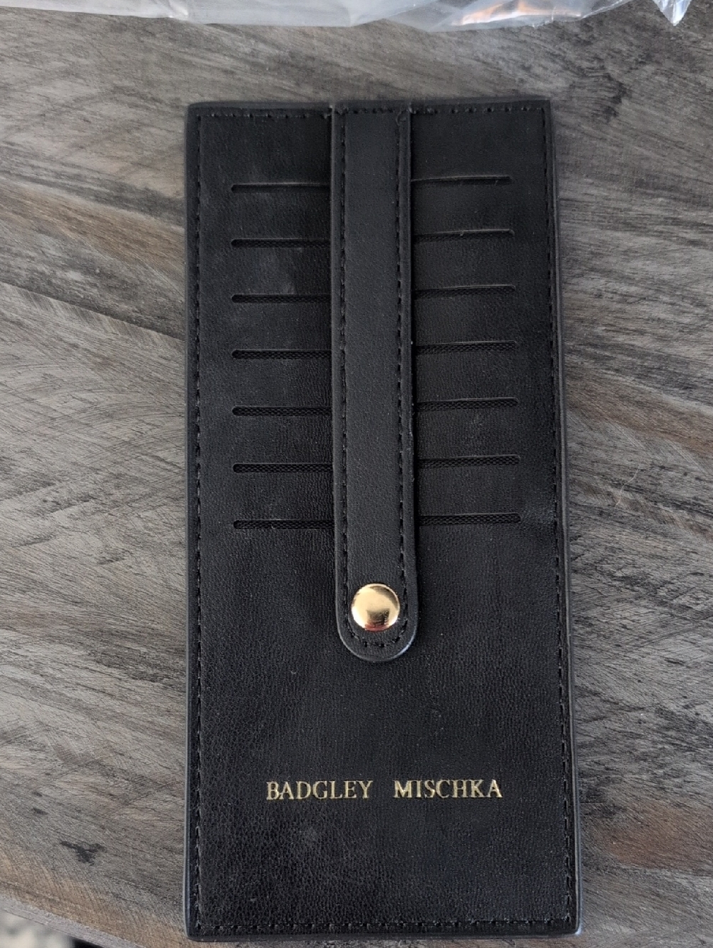 Badgley Mischka Black Card Holder